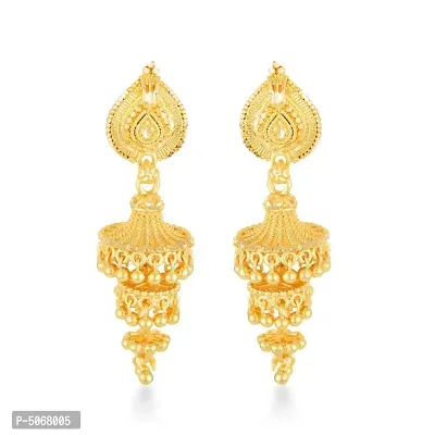 Traditional Jhumki Micron Gold Plated Alloy Jhumki Earring-thumb0