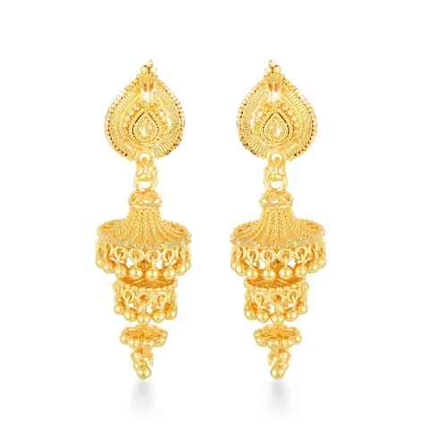 Traditional 1gm and Micron Plated Alloy Jhumka Earring for Women and Girls