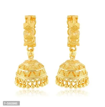 Traditional Micron Gold Plated Alloy Jhumki Earring