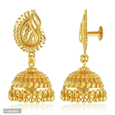 Traditional Jhumki Micron Gold Plated Alloy Jhumki Earring-thumb3