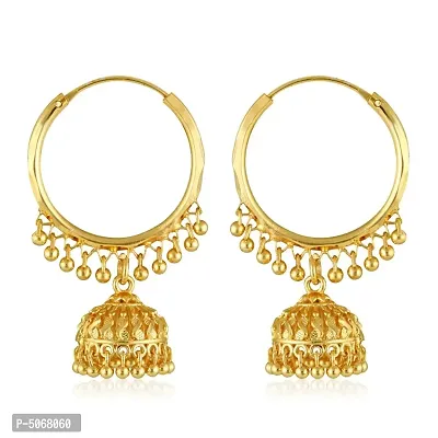 Traditional Micron Gold Plated Alloy Jhumki Earring