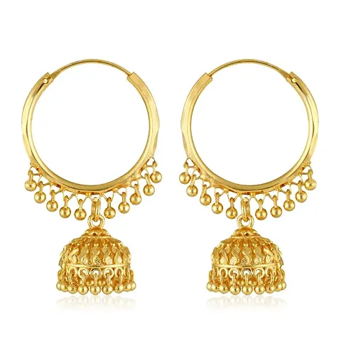 Traditional Micron Plated Alloy Jhumki Earring