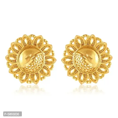 Traditional wear South Screw back alloy Gold Plated Stud Earring for Women and Girls Alloy Stud Earring-thumb2