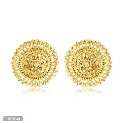 Traditional wear South Screw back alloy Gold Plated Stud Earring for Women and Girls Alloy Stud Earring-thumb2