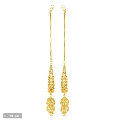 raditional wear, Wedding and Party wear South Screw back alloy Gold Plated Kanchain Jhumki Earring for Women and Girls Alloy Jhumki Earring