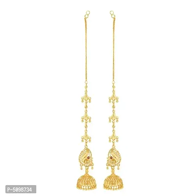 Traditional wear, Wedding and Party wear South Screw back alloy Gold Plated Kanchain Jhumki Earring for Women and Girls Alloy Jhumki Earring