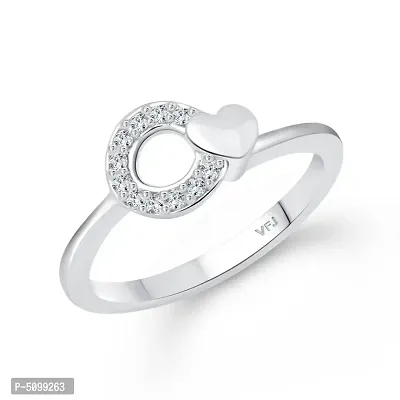 Alloy Cubic Zirconia, Diamond Rhodium Plated Ring-thumb0