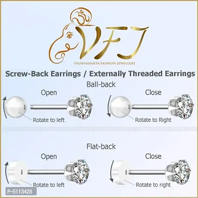 Traditional Alloy South Screw Back Stud Earring for Women (Pack of 2)-thumb2