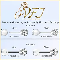 Traditional Alloy South Screw Back Stud Earring for Women (Pack of 2)-thumb1