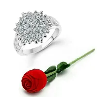 Awesome Flora with Rose Alloy Cubic Zirconia Gold Plated Ring-thumb1
