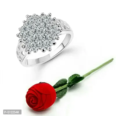 Awesome Flora with Rose Alloy Cubic Zirconia Gold Plated Ring-thumb2