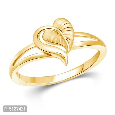 Stylish Leaf Gold Plated Alloy Ring For Women  Girls.