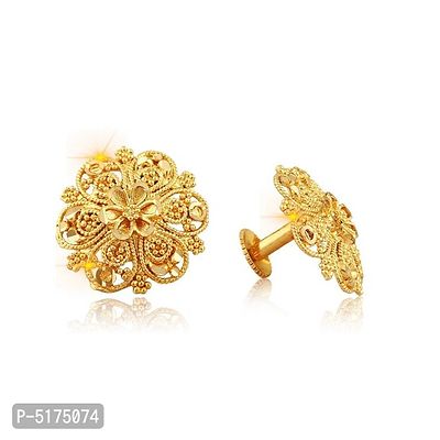 Traditional South Screw Back Alloy Gold and Micron Plated Round Earring Alloy Stud Earring-thumb0