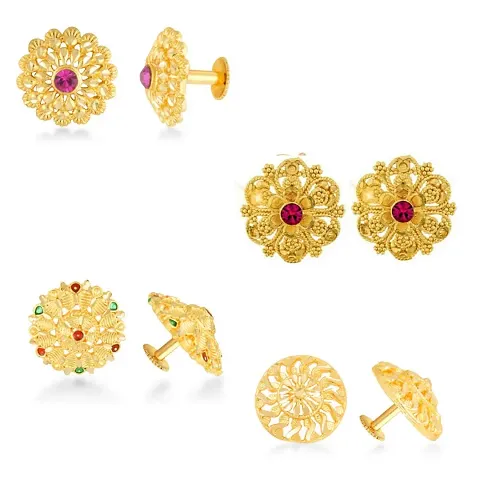 Traditional wear South Screw back alloy Plated Stud Earring for Women and Girls Alloy Stud Earring