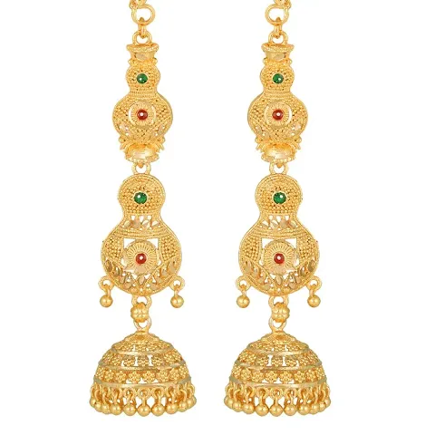 Traditional Gold Plated Alloy Jhumka Earrings