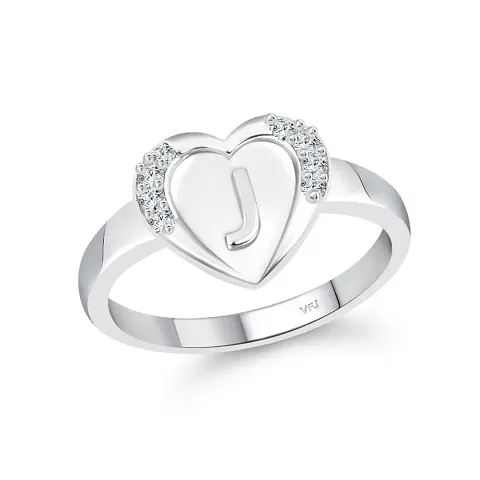 Silver Plated Initial Letter Rings