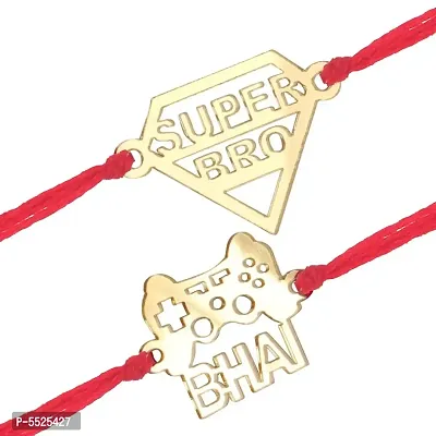 This Super Bro and Gaming wala Bhai Fancy Rakhi for Lovely Brother (pack of 2)-thumb0