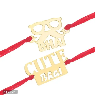 This Dashing wala Bhai and Cute Bhai Fancy Rakhi for Lovely Brother  (pack of 2)-thumb0