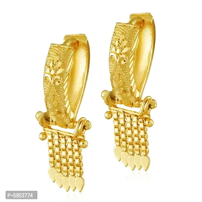 Earring Earrings VFJ Daily wear 1 One gram Gold Plated alloy Bali, Chandbali Earring combo set for Women and Girls- (Pack of- 1 Pair Bali Earring)-thumb0