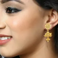 Earrings Jhumka Gold Jhumka Screw back alloy 1 Gram Gold Plated Jhumki Earring for Women and Girls-thumb2