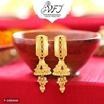 Earring Earrings Jhumki Jhumkas Vighnaharta Allure Charming bollywood Screw back alloy Gold Plated Jhumki Earring for Women and Girls