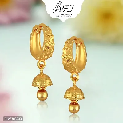 Vighnaharta Tarditional wear 1Gram Gold Plated alloy Bali Earring, Drop Earing for Women and Girls - (Sales Package- 1 Pair Earring)