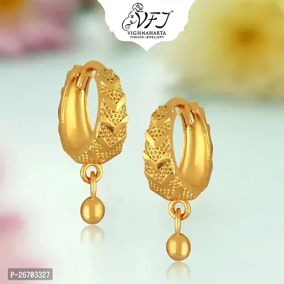 Vighnaharta Tarditional wear 1Gram Gold Plated alloy Bali Earring, Drop Earing for Women and Girls - (Sales Package- 1 Pair Earring)