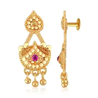 Vighnaharta Allure Charming South Indian Traditional wear Tollywood Design Screw back alloy 1Gram Gold Plated Mini Earring for Women and Girls- (Pack of- 1)-thumb1