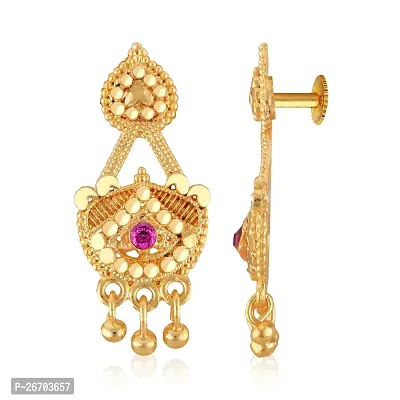 Vighnaharta Allure Charming South Indian Traditional wear Tollywood Design Screw back alloy 1Gram Gold Plated Mini Earring for Women and Girls- (Pack of- 1)-thumb2