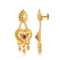 Vighnaharta Allure Charming South Indian Traditional wear Tollywood Design Screw back alloy 1Gram Gold Plated Mini Earring for Women and Girls- (Pack of- 1)-thumb2