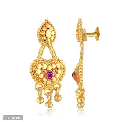 Vighnaharta Allure Charming South Indian Traditional wear Tollywood Design Screw back alloy 1Gram Gold Plated Mini Earring for Women and Girls- (Pack of- 1)-thumb3