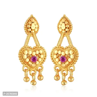 Vighnaharta Allure Charming South Indian Traditional wear Tollywood Design Screw back alloy 1Gram Gold Plated Mini Earring for Women and Girls- (Pack of- 1)-thumb5