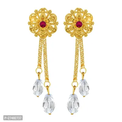 Traditional Stud Earring Gold Plated Drop Earring for Women and Girls-thumb3