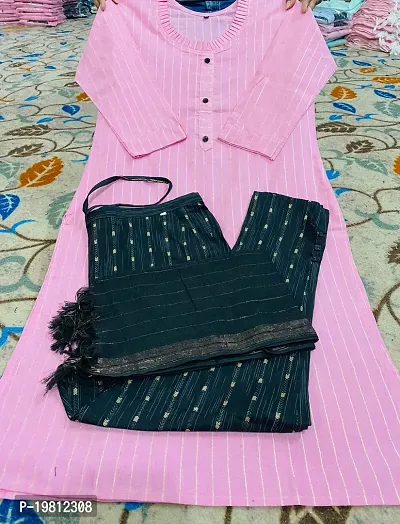 Fancy Cotton Kurta Set For Women