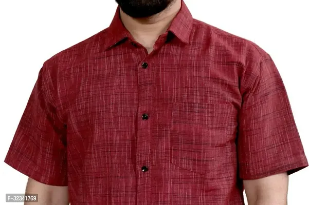 Stylish Cotton Blend Solid Casual Shirt for Men-thumb2