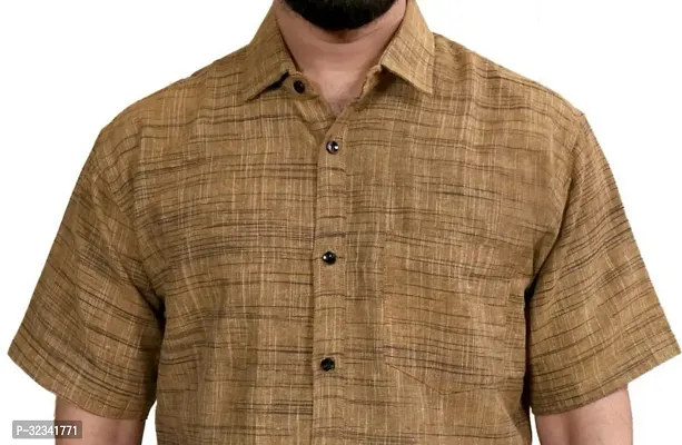 Stylish Cotton Blend Solid Casual Shirt for Men-thumb2