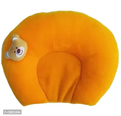 Comfortable Orange Velvet Solid Neck Support Pillow