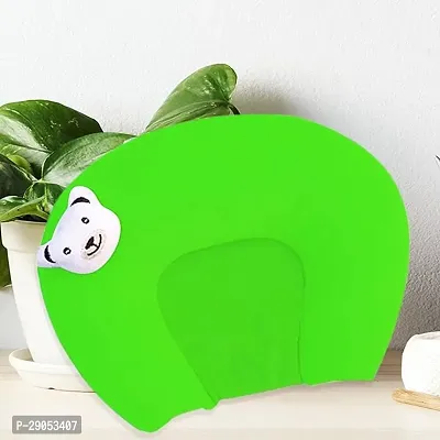 Comfortable Green Velvet Solid Neck Support Pillow-thumb0