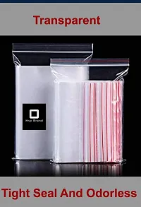 Myy Brand Reusable, Resealable Plastic Transparent Zip Lock Covers Pouch Bags, Multi sizes (100 Pieces)-thumb3