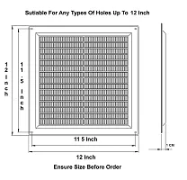 Myy Brand Wall Air Ventilation Hole Closer Mosquito Net Dust Controller White Up To 12 inch Holes pack of 3-thumb1