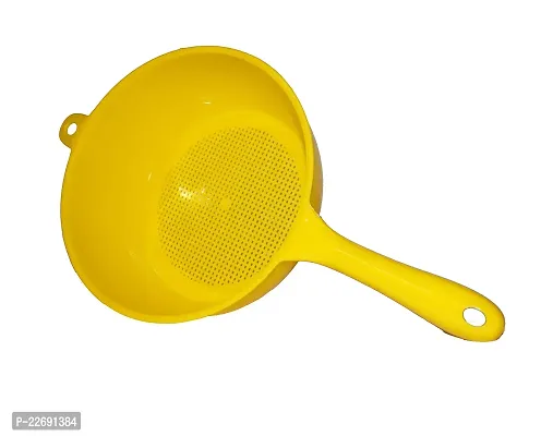 Myy Brand Home and Kitchen Multipurpose Usage Plastic Juice Strainer Sieve Filter 2 psc (Yellow)-thumb2