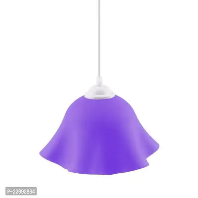 Myy Brand Modern Plastic Round Hanging Lamp Shade For Stylish Home D?cor (Flower White (2)-thumb3