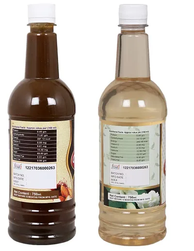 Navkar Kesar Thandai  Bela|Jasmine Flower Syrup Sharbat Pack Of 2 (750 ml Each)