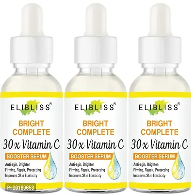 Elibliss Booster Vitamin C Serum for Lightening  Whitening  Brightening Natural Glowing Skin Pack of 3