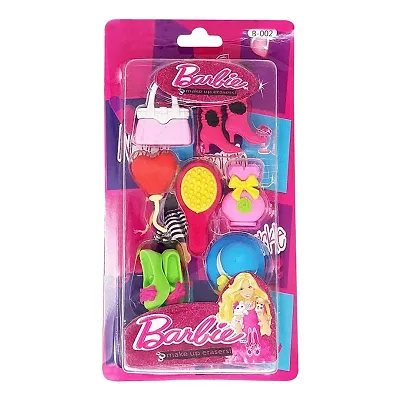 New Barbie Erasers for Kids (set of 7)