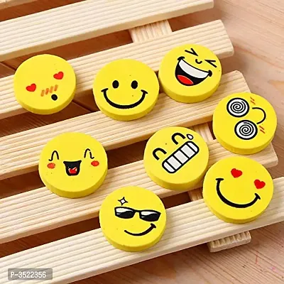 Smiley Erasers / Rubber Birthday Return Gifts for Kids (Pack of 4 PCS)-thumb0