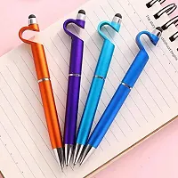 3 in 1 Function Ballpoint Writing Pen with Smartphone Stand Holder, Screen Wipe for All Android Touchscreen Mobile Phones and Tablets (SET OF 1- Any color)-thumb4