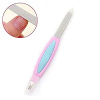 2 in 1 Manicure Pedicure Nail File Tool Cuticle Trimmer Cutter Remover for Women (Color May Vary) PACK OF 1-thumb3