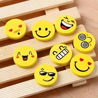 20Pcs Emoji Shaped Rubber Pencil Eraser Students Kids Stationery Toys School-thumb3