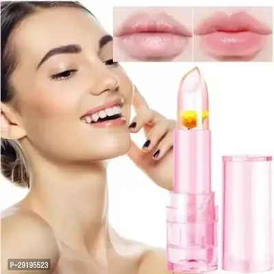 Girls Waterproof Moisturizing Crystal Flower Jelly Lipstick (8 g, Multicolor)-thumb0